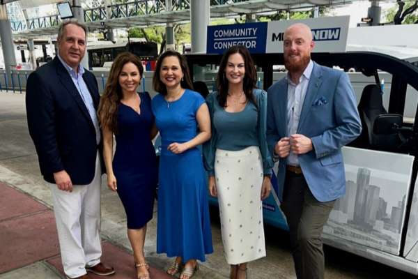Meredith Johnson (far right) schedules and oversees media interviews done by METRO's executive team.